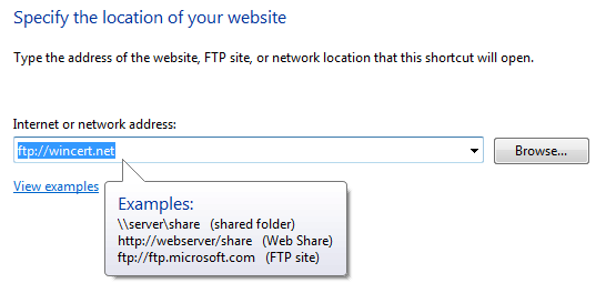 description: how to map ftp site in windows 7