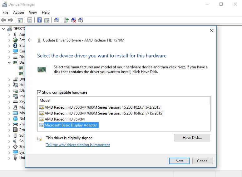 Windows Vista Screen Brightness Control Disabled