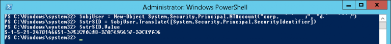 PowerShell - get SID via SecurityIdentifier and NTAccount