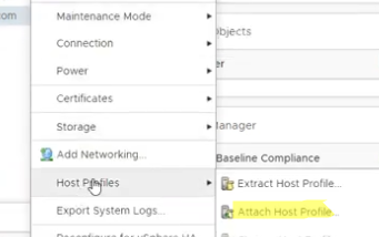 Attach Host Profile
