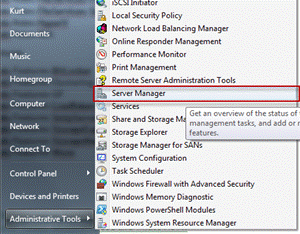 Server Manager в Windows 7