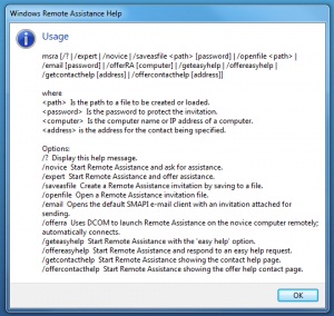 msra - Remote Assistance в Windows 7 