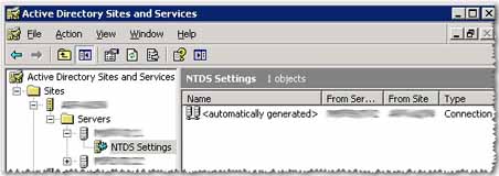 контроллер домена NTDS Settings