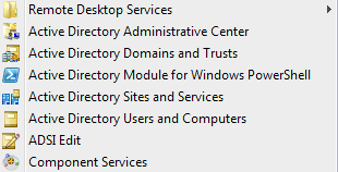 Консоль Active Directory в windows 7
