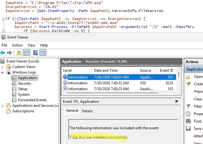 PowerShell скрипт для установки EXE программ через групповые политики