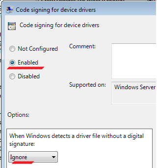 description: use-unsigned-drivers-windows7