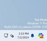 Надпись на рабочем столе - Windows загружен в тестовом режиме