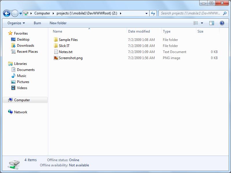 Подключить сетевой диск по WebDAV в Windows 