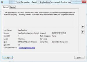 anyconnect vpn client driver encountered an error