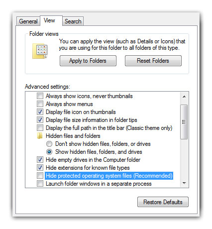 windows 8 показать скрытые файлы 
