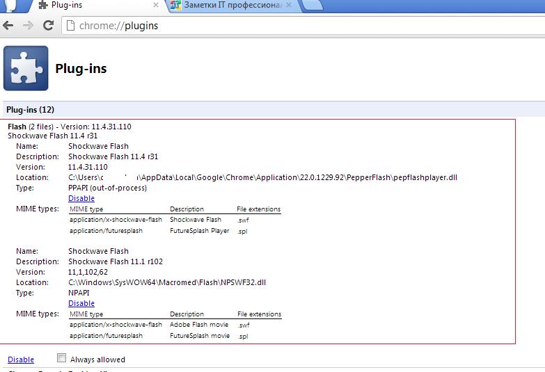Как включить Adobe Flash Player в Google Chrome