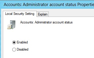 включить учетную запись администратора в Windows 8