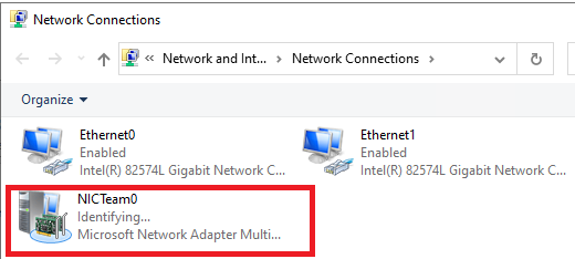 сетевой адаптер NIC Teaming в Windows типа Microsoft Network Adapter Multiplexor Driver