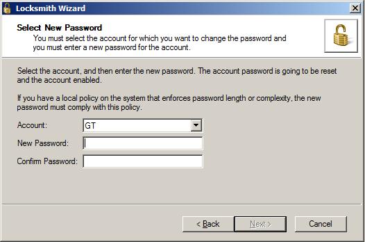 Locksmith - сброс пароля Windows