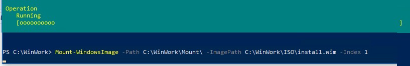Mount-WindowsImage подключение wim файла