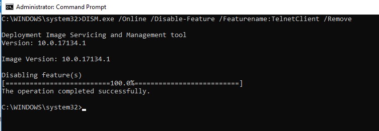 DISM Disable-Feature Remove