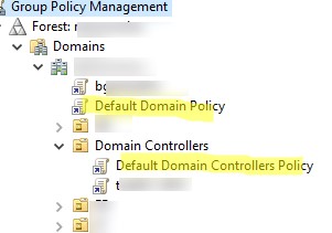 Default domain policy в домене Active Directory