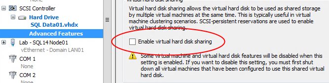 shared vhdx - общие кластерные диска в windows server 2012 r2
