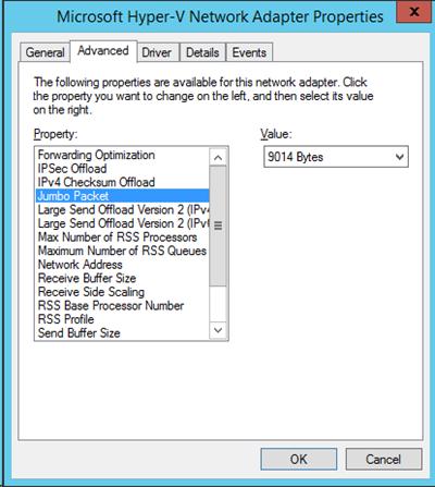  Jumbo Frames  Windows Server 2012 R2 Hyper-V  Windows    