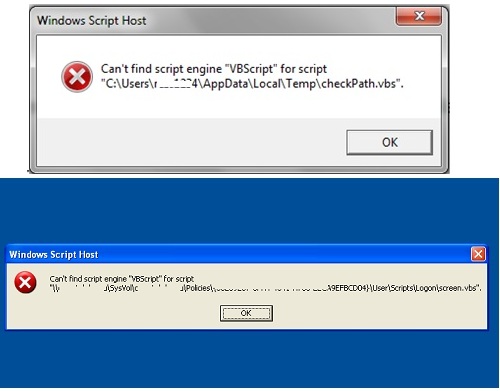 Ошибка CScript : Can't find script engine "VBScript" 