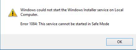 Windows could not start the Windows Installer service on Local Computer