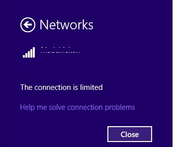 limited access wifi windows 10