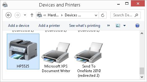Новый принтер в системе windows8