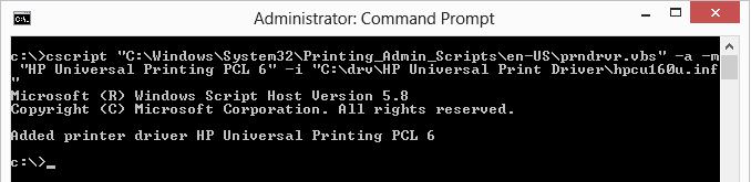 prndrvr.vbs скрипт установки драйвера печати принтера