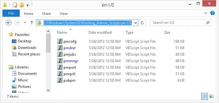 windows 8 vbs скрипты для управления принетрами и заданиями из командной строки