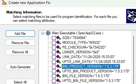 Matching Information папаметры файла совместимостиsovmestimostu