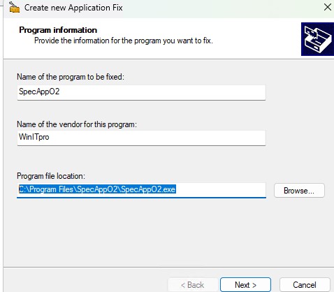 создать файл совместимости для приложения