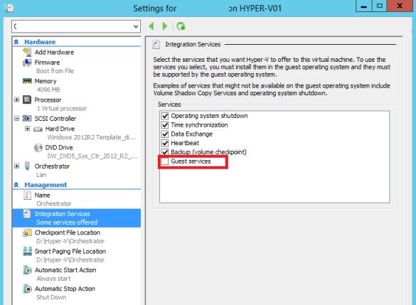 Служба интеграции guest services в hyper-v windows server 2012 r2