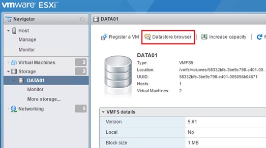 Как подключить том vmfs к windows