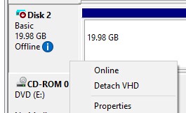 windows перевести диск в оффлайн режим