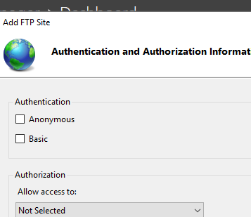 Аутентификация на FTP сервере