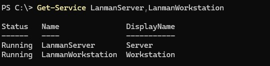 Службы lanmanserver и lanworsktation в Windows