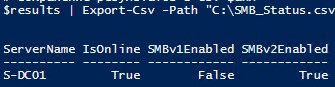 powershell скрипт проверить включенные версии SMB