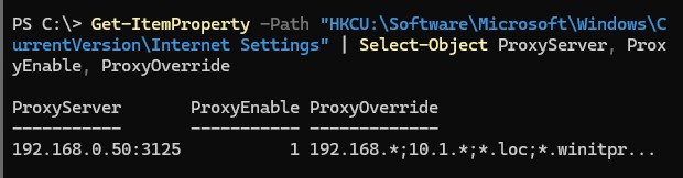 powershell: получить настройки прокси из реестра