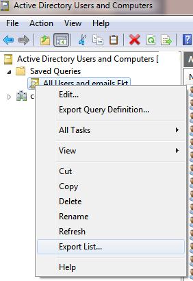 Экспорт списка объектов Active Directory в текстовый файл