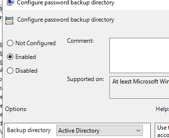 Хранить пароли компьютеров в Active Directory