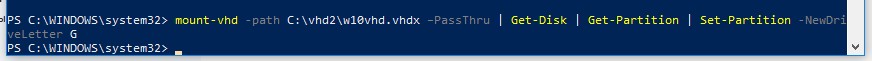 mount-vhd powershell скрипт для монтирования vhdx файла