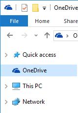 Иконка OneDrive в проводнике Windows