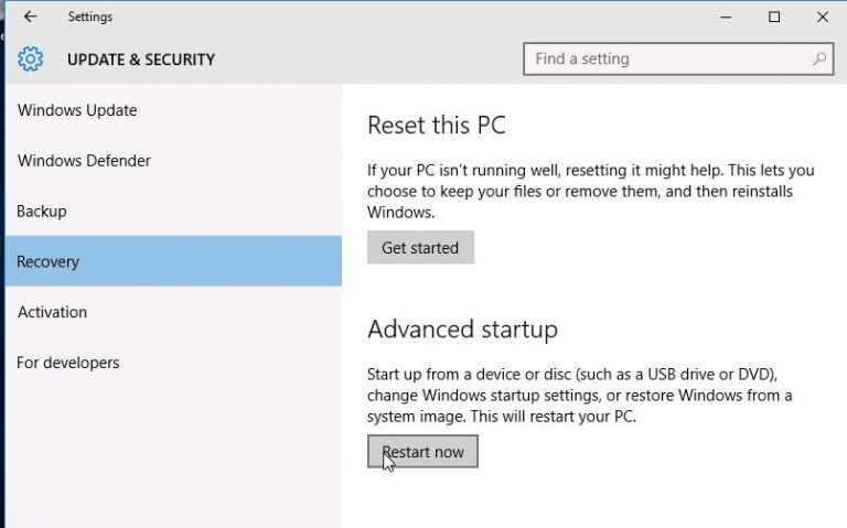 Команда start recovery не поддерживается в этой версии ос windows