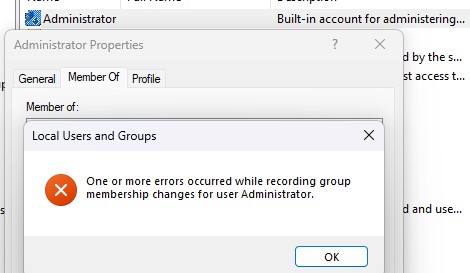 Скрытый встроенный administrator в Windows