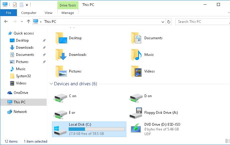 Window 10 Compact OS сжатие системных файлов 