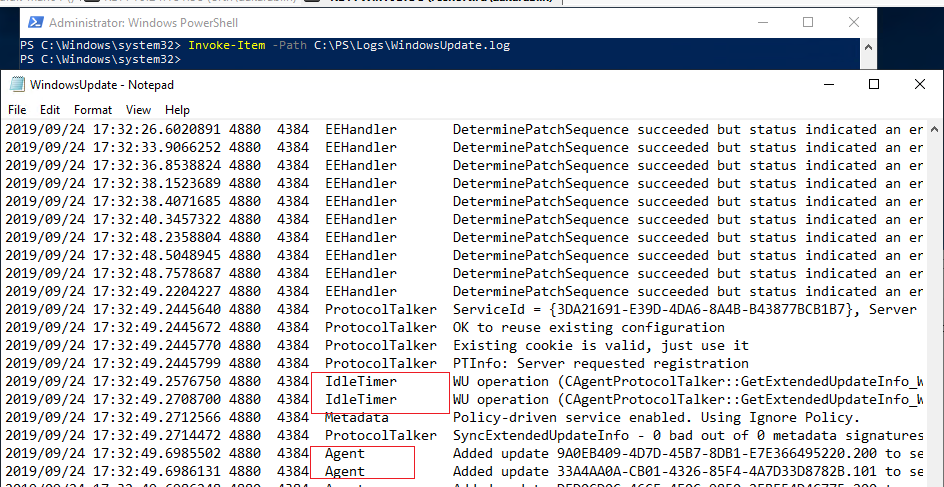 просмотр WindowsUpdate.log в Windows 10 / Windows server 2016