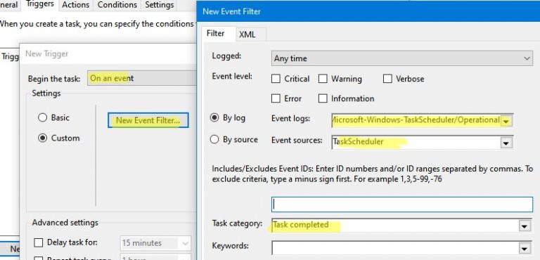 Task event c. Task event c