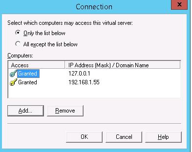 Ограничения на отправку через SMTP сервер по IP адресу