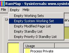 RAMMAP Empty System Working Set