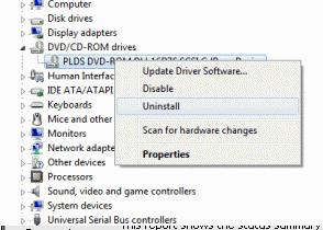 Удалить CD-ROM в Windows 10